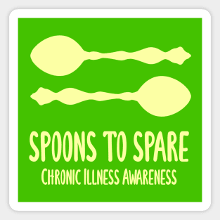 Spoons To Spare - Chronic Illness Awareness (Light Yellow) Magnet